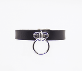 Love In Leather Centre Ring Faux Leather Choker Collars and Leads